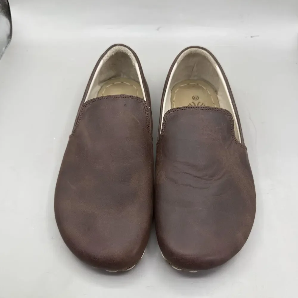 Earthing Harmony Grounding Shoes Leather Barefoot Mens 9/Womens 11 Brown EU 42